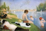 Georges Seurat Bather painting